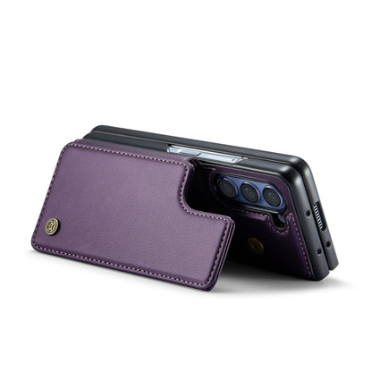 For Samsung Galaxy Z Fold5 CaseMe C22 PC+TPU Business Style RFID Anti-theft Leather Phone Case(Purple) - Galaxy Z Fold5 Cases by CaseMe | Online Shopping South Africa | PMC Jewellery | Buy Now Pay Later Mobicred