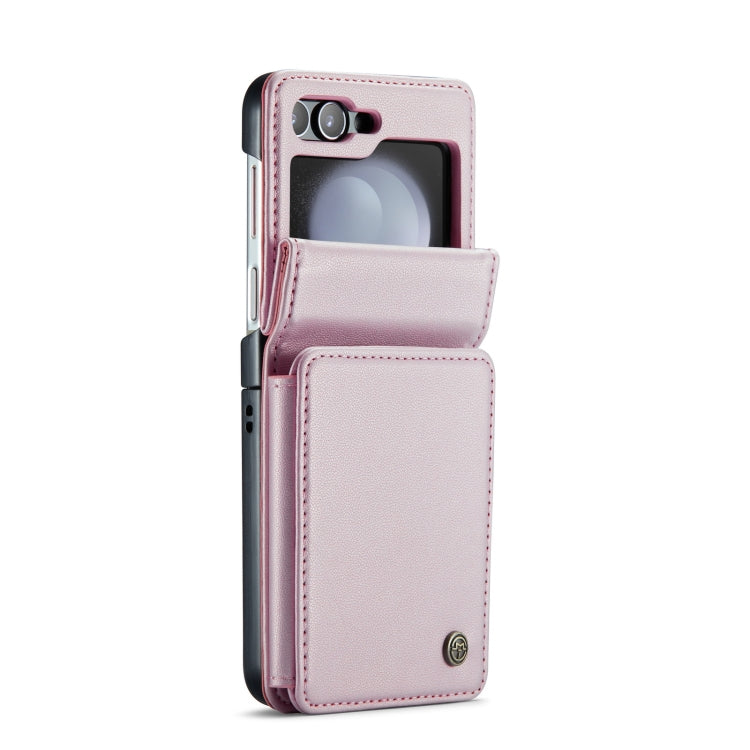 For Samsung Galaxy Z Flip5 CaseMe C22 PC+TPU Business Style RFID Anti-theft Leather Phone Case(Pink) - Galaxy Z Flip5 Cases by CaseMe | Online Shopping South Africa | PMC Jewellery | Buy Now Pay Later Mobicred