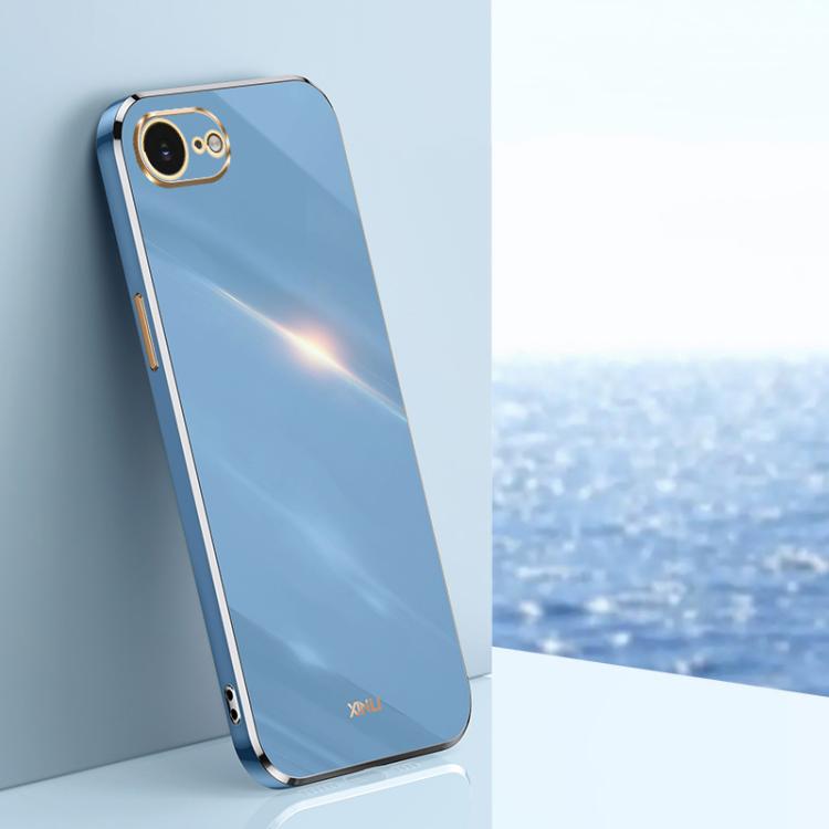 For iPhone 16e XINLI Straight Edge 6D Electroplate TPU Phone Case(Celestial Blue) - free shipping - PMc TechLife - Order now!