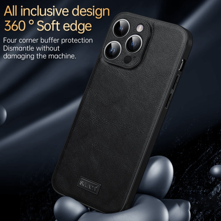 For iPhone 16 Plus SULADA Shockproof TPU Hybrid Handmade Leather Phone Case(Green) - free shipping - PMC Jewellery - Order now!