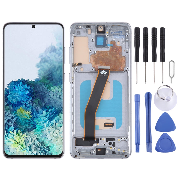 For Samsung Galaxy S20 SM-G980 TFT LCD Screen Digitizer Full Assembly with Frame, Not Supporting Fingerprint Identification(Silver) - LCD Screen by PMC Jewellery | Online Shopping South Africa | PMC Jewellery