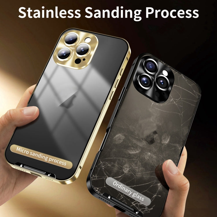 For iPhone 16 Pro Max Frosted Metal Phone Case(Gold) - iPhone 16 Pro Max Cases by PMC Jewellery | Online Shopping South Africa | PMC Jewellery | Buy Now Pay Later Mobicred