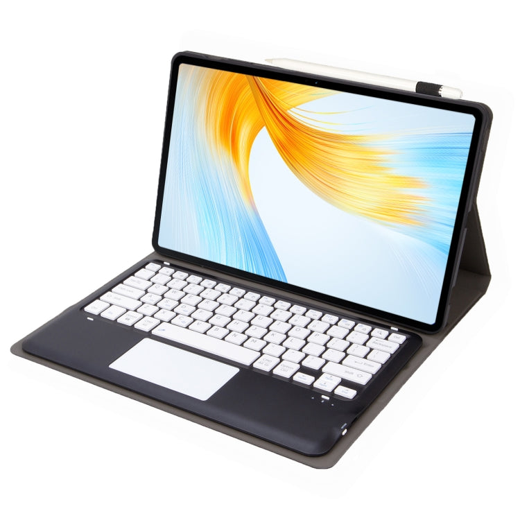 For Honor MagicPad 13 AH16-A TPU Ultra-thin Detachable Bluetooth Keyboard Tablet Leather Case with Touchpad(Black + White) - Huawei Keyboard by PMC TechLife | Online Shopping South Africa | PMC TechLife