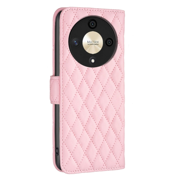 For Honor X9b/Magic6 Lite 5G Diamond Lattice Wallet Flip Leather Phone Case(Pink) - Honor Cases by PMC TechLife | Online Shopping South Africa | PMC TechLife | Buy Now Pay Later Mobicred