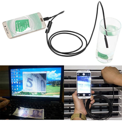 AN97 Waterproof Micro USB Endoscope Hard Tube Inspection Camera for Parts of OTG Function Android Mobile Phone, with 6 LEDs, Lens Diameter:8mm(Length: 1.5m) -  by PMC Jewellery | Online Shopping South Africa | PMC Jewellery | Buy Now Pay Later Mobicred