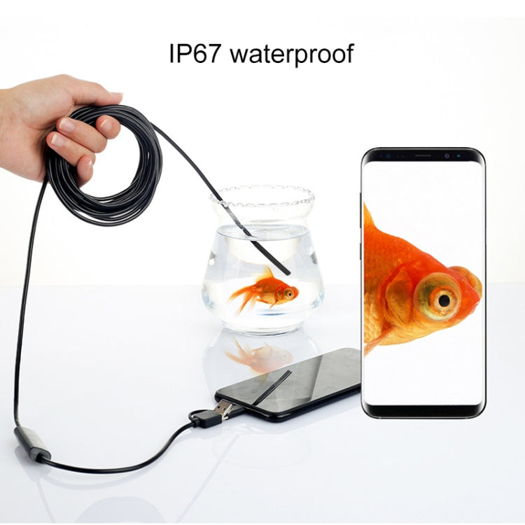 AN100 3 in 1 IP67 Waterproof USB-C / Type-C + Micro USB + USB HD Endoscope Hard Tube Inspection Camera for Parts of OTG Function Android Mobile Phone, with 6 LEDs, Lens Diameter:7mm(Length: 1m) -  by PMC Jewellery | Online Shopping South Africa | PMC Jewellery | Buy Now Pay Later Mobicred