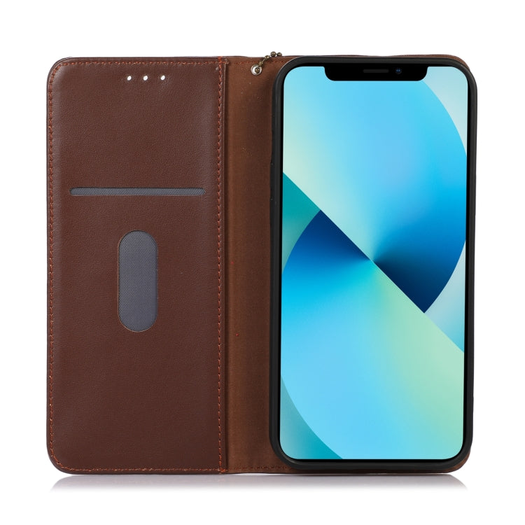 For Sony Xperia 10 VI KHAZNEH Nappa Top Layer Cowhide Leather Phone Case(Brown) - Sony Cases by PMC TechLife | Online Shopping South Africa | PMC TechLife | Buy Now Pay Later Mobicred