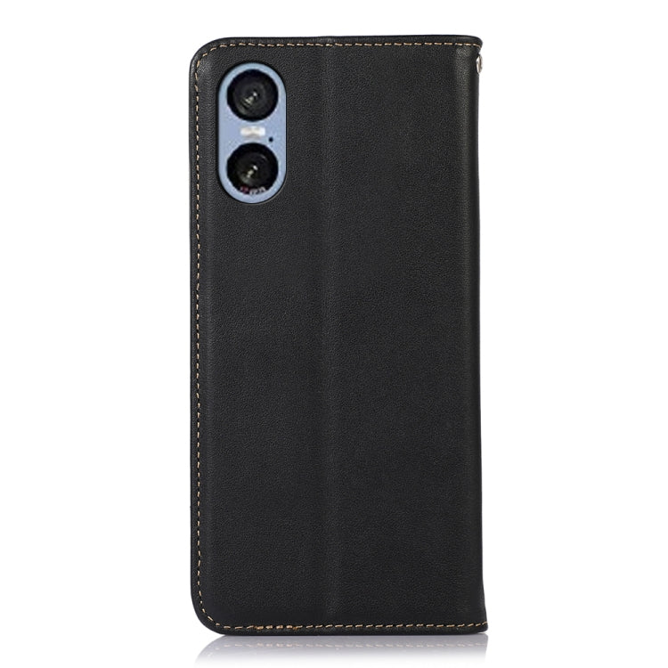 For Sony Xperia 5 VI KHAZNEH Nappa Top Layer Cowhide Leather Phone Case(Black) - Sony Cases by PMC TechLife | Online Shopping South Africa | PMC TechLife | Buy Now Pay Later Mobicred