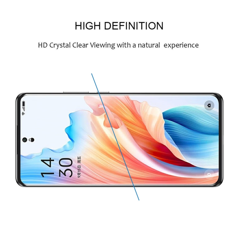 For OPPO A2 Pro 9H HD 3D Curved Edge Tempered Glass Film(Black) - A2 Pro Tempered Glass by PMC Jewellery | Online Shopping South Africa | PMC Jewellery | Buy Now Pay Later Mobicred