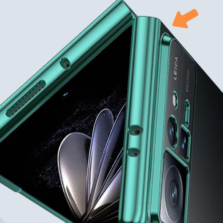 For OPPO Find N3 Flip Full Coverage Electroplate PC Transparent Phone Case(Green) - OPPO Cases by PMC TechLife | Online Shopping South Africa | PMC TechLife | Buy Now Pay Later Mobicred