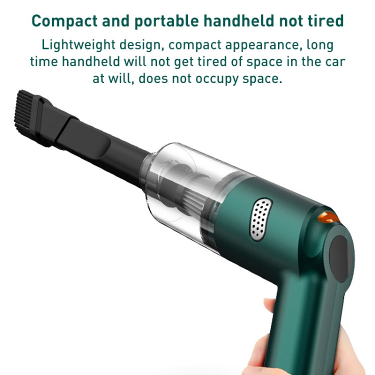 KBN-010 10000Pa Powerful Car Cordless Vacuum Cleaner Handheld Cleaning Tool, Spec:Premium Version(Dark Green) - Vacuum Cleaner by PMC Jewellery | Online Shopping South Africa | PMC Jewellery | Buy Now Pay Later Mobicred