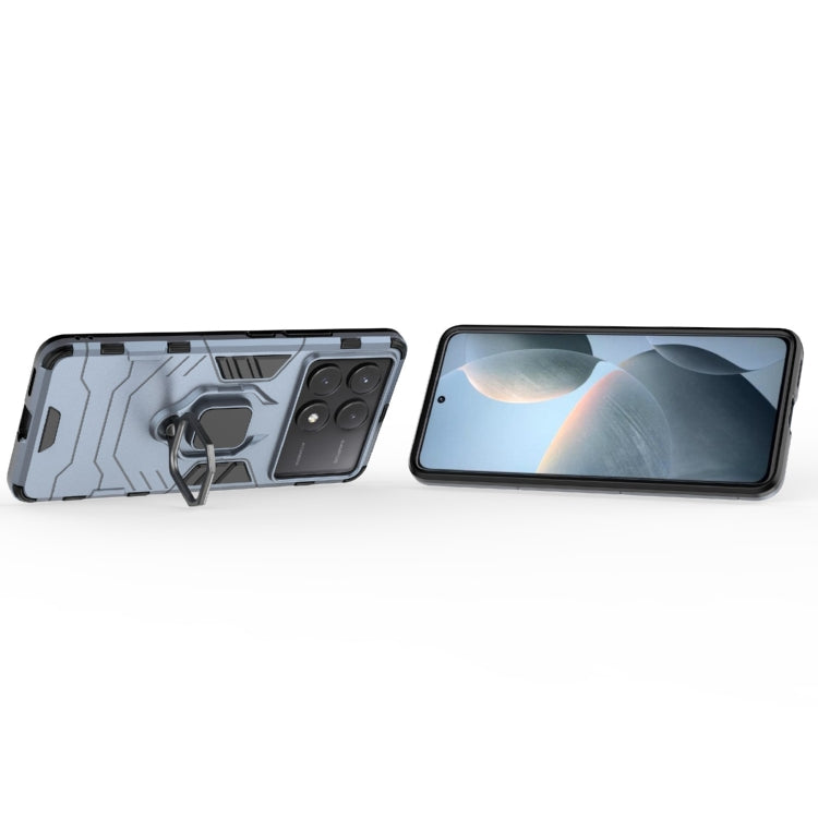 For Xiaomi Redmi K70E Shockproof PC + TPU Holder Phone Case(Navy Blue) - K70E Cases by PMC TechLife | Online Shopping South Africa | PMC TechLife | Buy Now Pay Later Mobicred