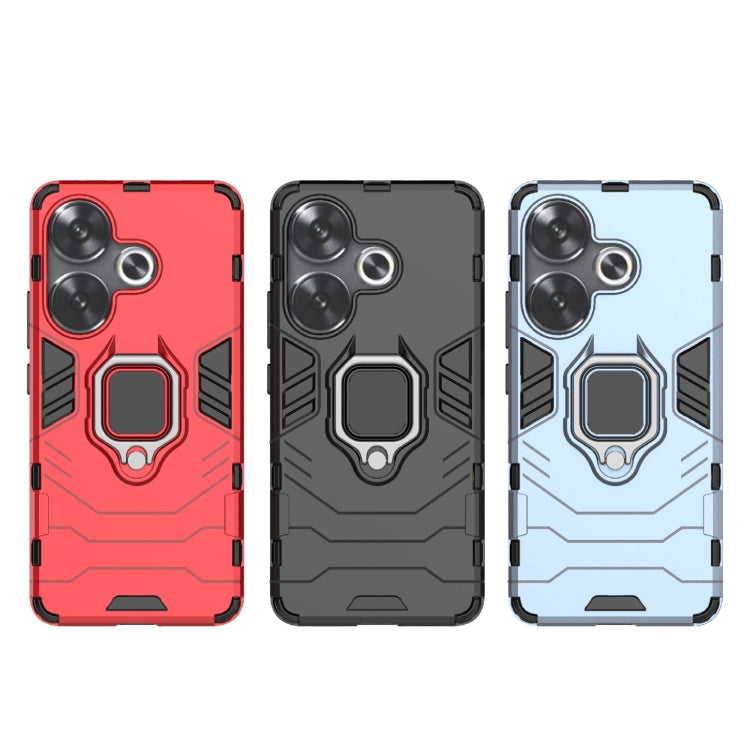 For Xiaomi Redmi Turbo 3 Shockproof PC + TPU Holder Phone Case(Navy Blue) - Xiaomi Cases by PMC TechLife | Online Shopping South Africa | PMC TechLife | Buy Now Pay Later Mobicred