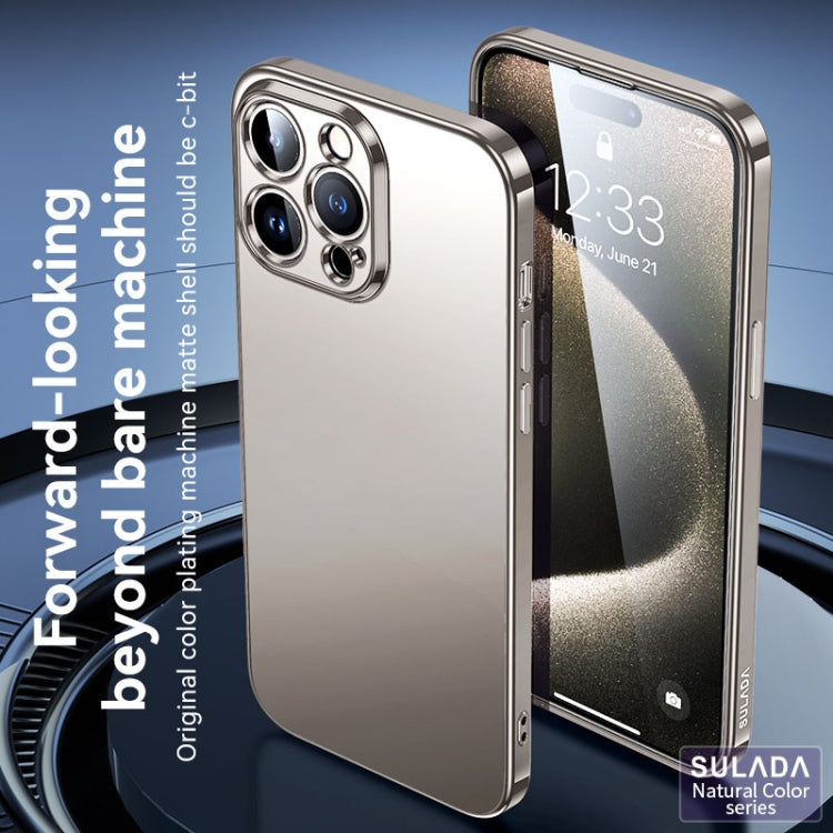 For iPhone 15 Plus SULADA Electroplating Frosted TPU Phone Case(Titanium Grey) - iPhone 15 Plus Cases by SULADA | Online Shopping South Africa | PMC Jewellery | Buy Now Pay Later Mobicred