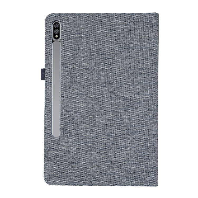 For Samsung Galaxy Tab S9+ / S10+ Horizontal Flip TPU + Fabric PU Leather Tablet Case(Dark Blue) - Other Galaxy Tab PC by PMC Jewellery | Online Shopping South Africa | PMC Jewellery | Buy Now Pay Later Mobicred