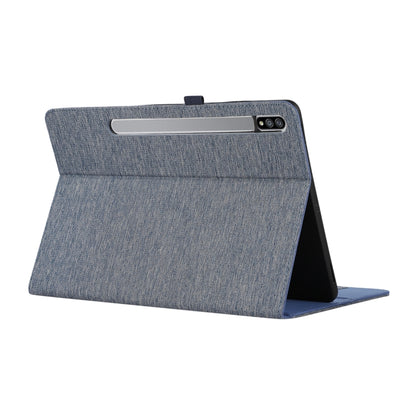 For Samsung Galaxy Tab S9+ / S10+ Horizontal Flip TPU + Fabric PU Leather Tablet Case(Dark Blue) - Other Galaxy Tab PC by PMC Jewellery | Online Shopping South Africa | PMC Jewellery | Buy Now Pay Later Mobicred