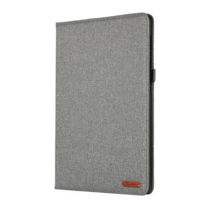 For Samsung Galaxy Tab S10 Ultra Horizontal Flip TPU + Fabric PU Leather Tablet Case(Grey) - Tab S10 Ultra Cases by PMC Jewellery | Online Shopping South Africa | PMC Jewellery | Buy Now Pay Later Mobicred