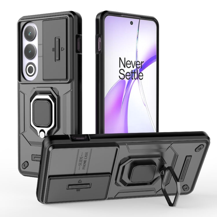 For OnePlus ACE 3V Sliding Camshield TPU + PC Shockproof Phone Case with Holder(Black) - free shipping - PMC TechLife - Order now!
