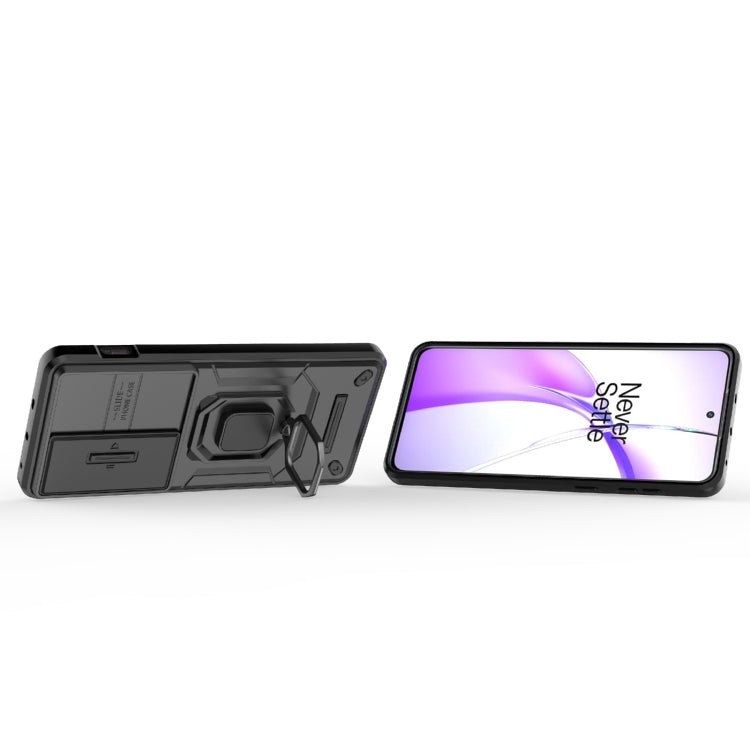 For OnePlus ACE 3V Sliding Camshield TPU + PC Shockproof Phone Case with Holder(Black) - free shipping - PMC TechLife - Order now!