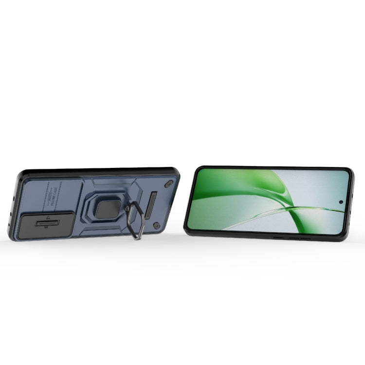 For OnePlus Nord CE4 5G Global Sliding Camshield TPU + PC Shockproof Phone Case with Holder(Blue) - OnePlus Cases by PMC TechLife | Online Shopping South Africa | PMC TechLife | Buy Now Pay Later Mobicred