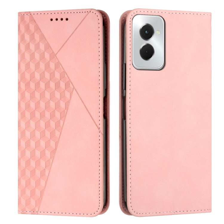 For Motorola Moto G Power 5G 2024 Diamond Splicing Skin Feel Magnetic Leather Phone Case(Rose Gold) - Motorola Cases by PMC Jewellery | Online Shopping South Africa | PMC Jewellery | Buy Now Pay Later Mobicred