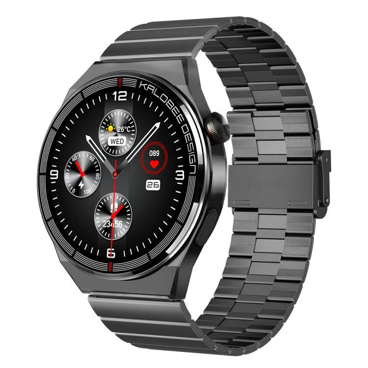 1.3 inch Bamboo Steel Band IP68 Waterproof Smart Watch Support Bluetooth Call(Black) - Smart Watches by PMC TechLife | Online Shopping South Africa | PMC TechLife | Buy Now Pay Later Mobicred