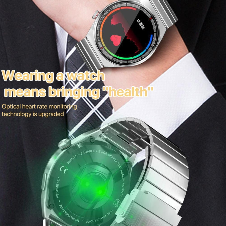 1.3 inch Bamboo Steel Band IP68 Waterproof Smart Watch Support Bluetooth Call(Black) - Smart Watches by PMC TechLife | Online Shopping South Africa | PMC TechLife | Buy Now Pay Later Mobicred