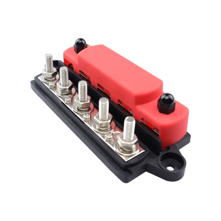 CP-4126 RV / Yacht M8 5-stud Double Row Busbar(Red Black) - Fuse by PMC TechLife | Online Shopping South Africa | PMC TechLife | Buy Now Pay Later Mobicred