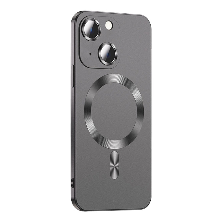 For iPhone 15 Liquid Lens Protector Magsafe Phone Case(Grey) - iPhone 15 Cases by PMC TechLife | Online Shopping South Africa | PMC TechLife
