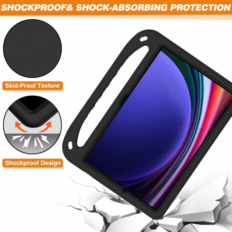 For Samsung Galaxy Tab S9+ Handle EVA Shockproof Tablet Case with Holder(Black) - Galaxy Tab S9+ Cases by PMC Jewellery | Online Shopping South Africa | PMC Jewellery | Buy Now Pay Later Mobicred