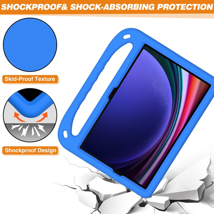 For Samsung Galaxy Tab S9 Handle EVA Shockproof Tablet Case with Holder(Blue) - Galaxy Tab S9 Cases by PMC Jewellery | Online Shopping South Africa | PMC Jewellery | Buy Now Pay Later Mobicred