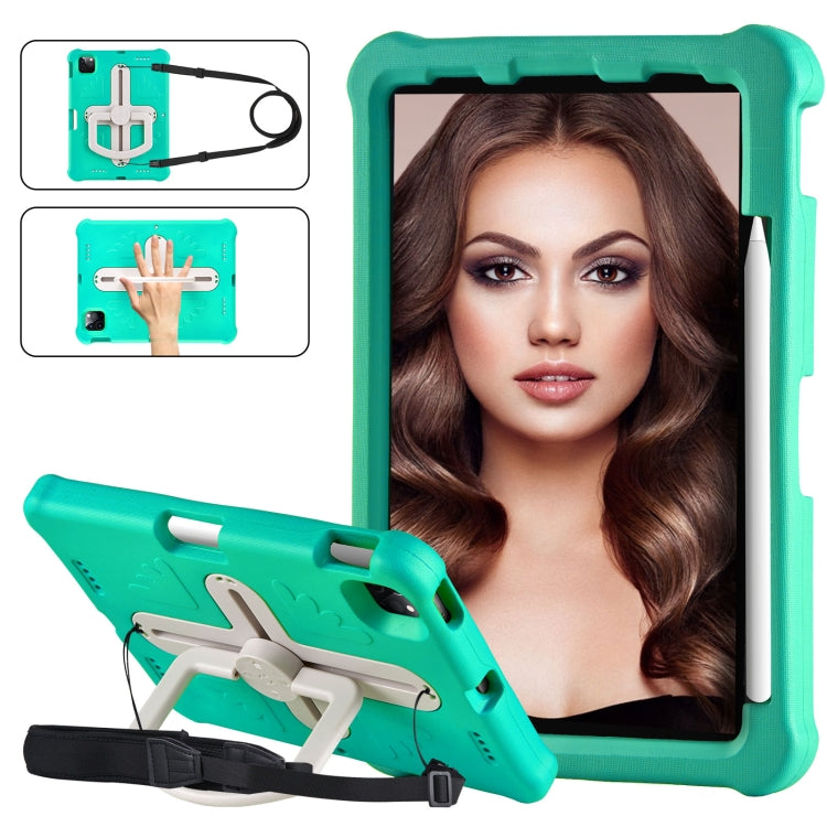For iPad Pro 11 2024 Shield 360 Rotation Handle EVA Shockproof PC Tablet Case(Mint Green Beige) - iPad Pro 11 2024 Cases by PMC TechLife | Online Shopping South Africa | PMC TechLife | Buy Now Pay Later Mobicred