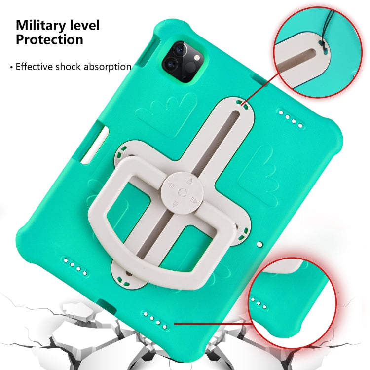 For iPad Pro 11 2024 Shield 360 Rotation Handle EVA Shockproof PC Tablet Case(Mint Green Beige) - iPad Pro 11 2024 Cases by PMC TechLife | Online Shopping South Africa | PMC TechLife | Buy Now Pay Later Mobicred