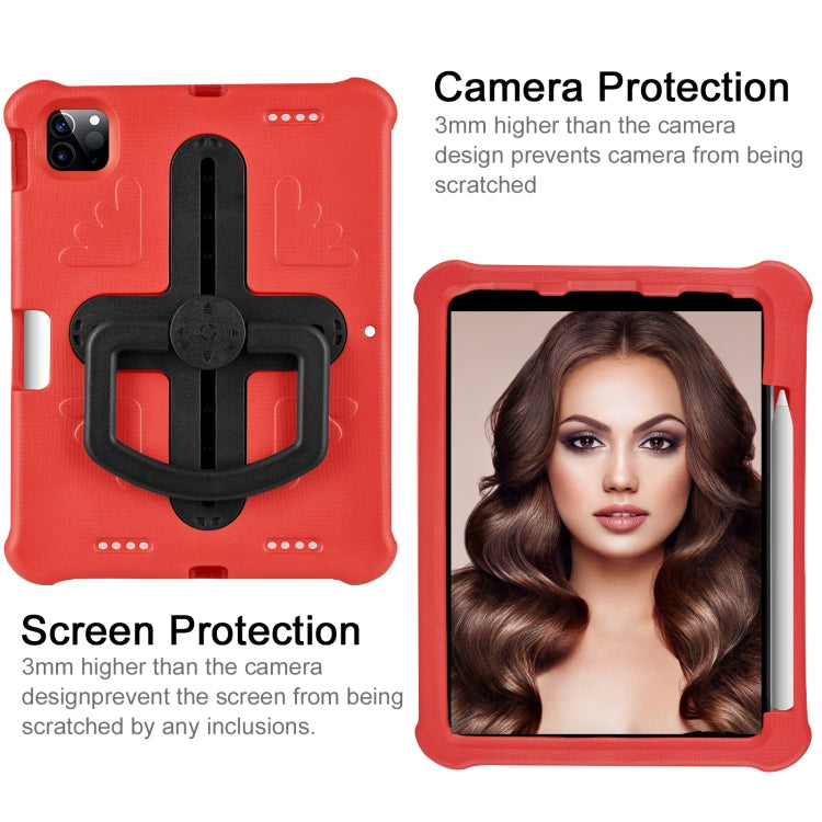 For iPad Air 11 2024 Shield 360 Rotation Handle EVA Shockproof PC Tablet Case(Red Black) - iPad Air 11 2024 Cases by PMC TechLife | Online Shopping South Africa | PMC TechLife | Buy Now Pay Later Mobicred