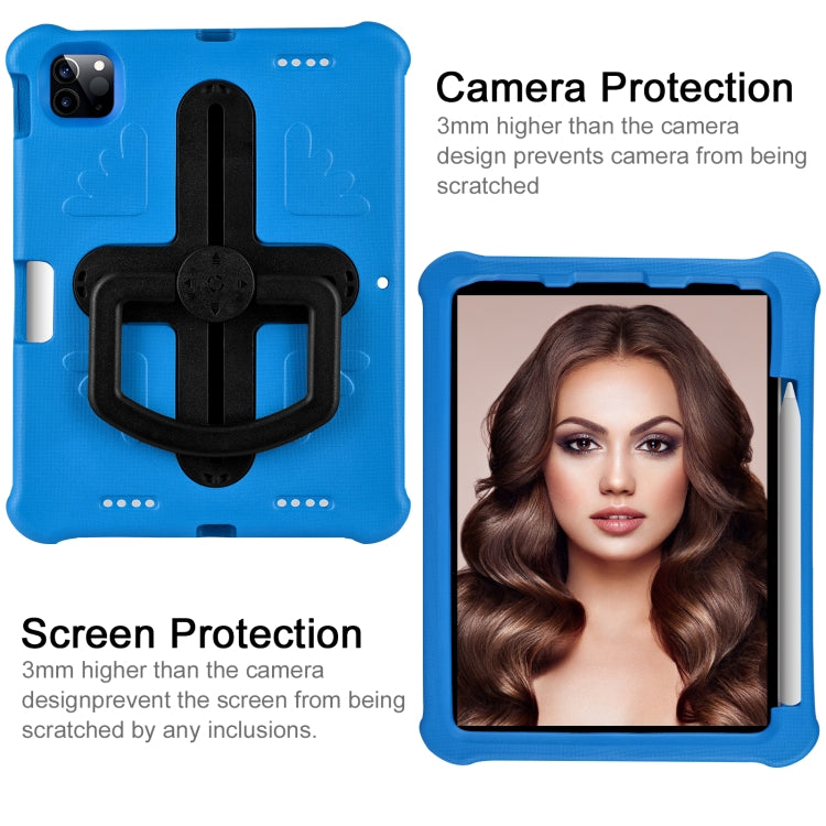 For iPad Air 11 2024 Shield 360 Rotation Handle EVA Shockproof PC Tablet Case(Blue Black) - iPad Air 11 2024 Cases by PMC TechLife | Online Shopping South Africa | PMC TechLife | Buy Now Pay Later Mobicred