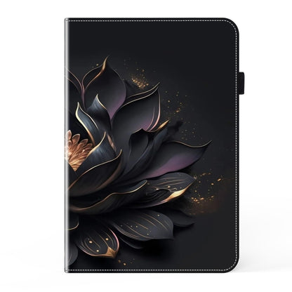 For Samsung Galaxy Tab S7+ / S8+ / S9+ Crystal Texture Painted Leather Tablet Case(Purple Lotus) - Galaxy Tab S9+ Cases by PMC Jewellery | Online Shopping South Africa | PMC Jewellery | Buy Now Pay Later Mobicred