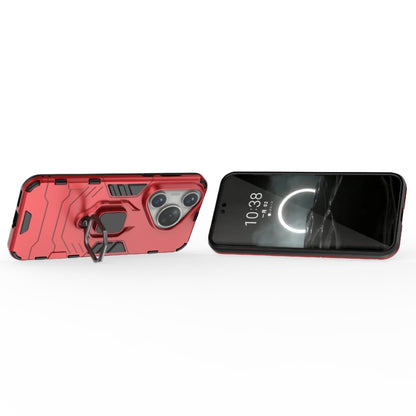 For Huawei Pura 70 Pro / Pura 70 Pro+ Shockproof PC + TPU Holder Phone Case(Red) - Huawei Cases by PMC Jewellery | Online Shopping South Africa | PMC Jewellery | Buy Now Pay Later Mobicred