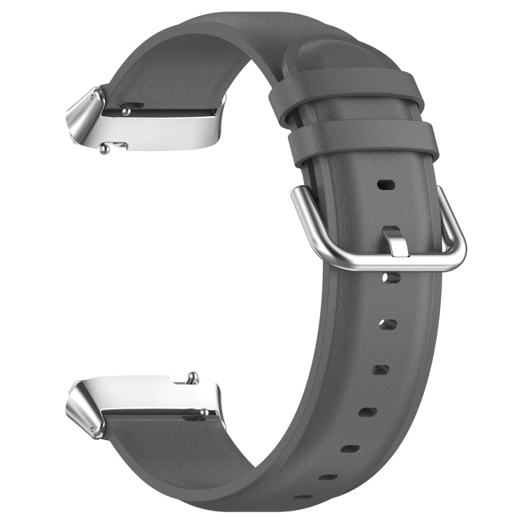 For Redmi Watch 3 Lite / Watch 3 Active Leather Replacement Watch Band(Grey) - Watch Bands by PMc TechLife | Online Shopping South Africa | PMc TechLife | Buy Now Pay Later Mobicred