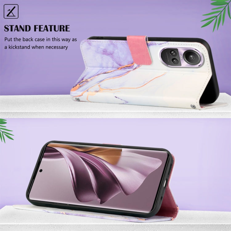 For OPPO Reno10/10 Pro Global PT003 Marble Pattern Flip Leather Phone Case(LS006) - OPPO Cases by PMC Jewellery | Online Shopping South Africa | PMC Jewellery | Buy Now Pay Later Mobicred