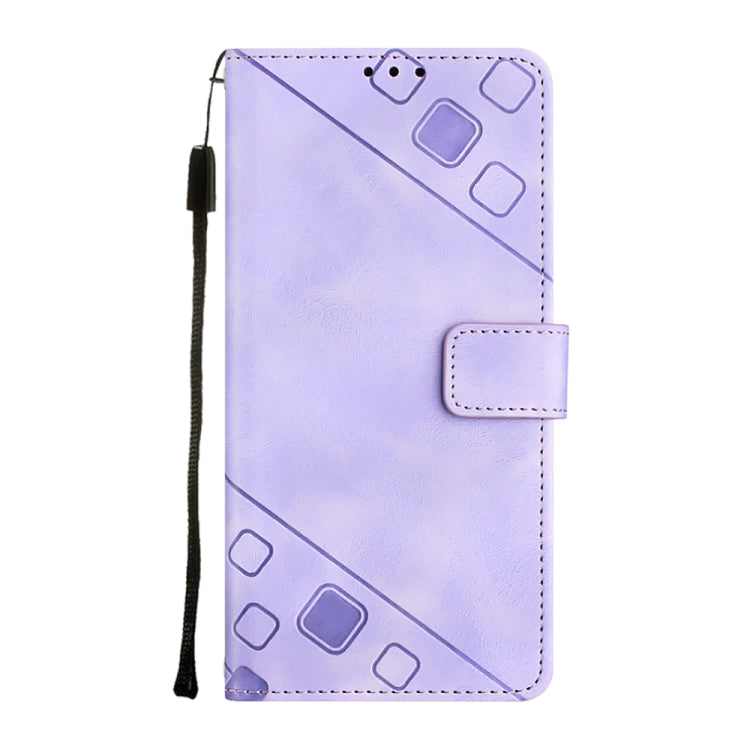 For Google Pixel 9 Pro XL Skin-feel Embossed Leather Phone Case(Light Purple) - Google Cases by PMC TechLife | Online Shopping South Africa | PMC TechLife | Buy Now Pay Later Mobicred