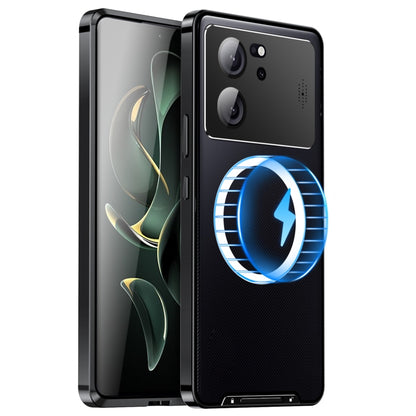 For Xiaomi Redmi K60 Ultra / 13T / 13T Pro Aromatherapy Magnetic Metal Phone Case(Black) - Redmi K60 Ultra Cases by PMC Jewellery | Online Shopping South Africa | PMC Jewellery | Buy Now Pay Later Mobicred