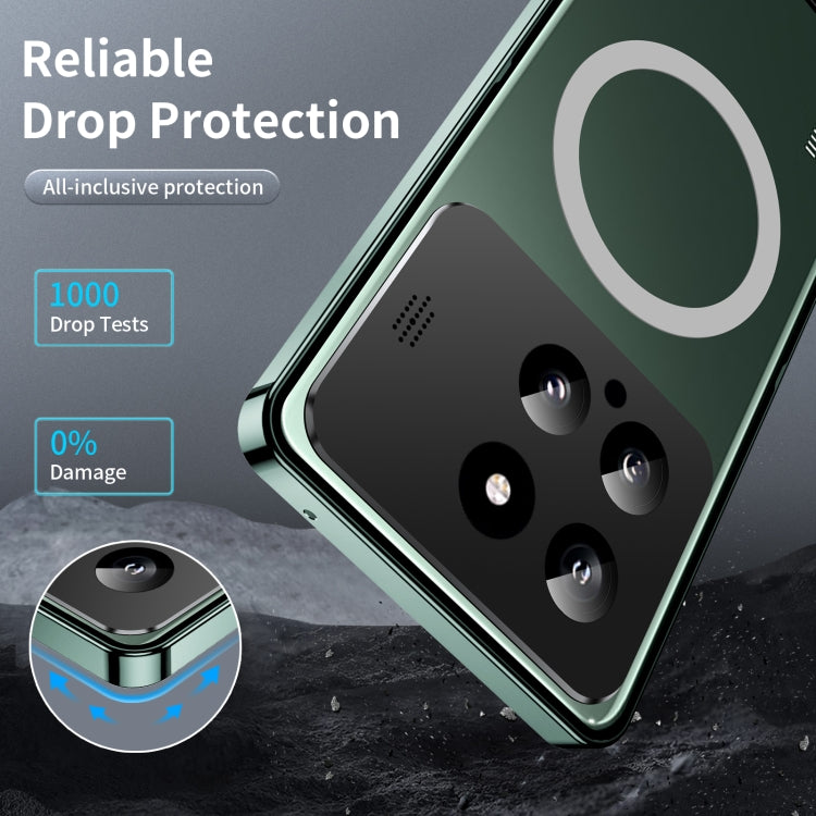 For Xiaomi 14 Aromatherapy Magnetic Metal Phone Case(Green) - 14 Cases by PMC Jewellery | Online Shopping South Africa | PMC Jewellery