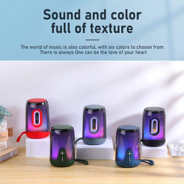 T&G TG-652 Portable RGB Light Transparent Bluetooth Speaker(Grey) - Desktop Speaker by T&G | Online Shopping South Africa | PMC Jewellery | Buy Now Pay Later Mobicred