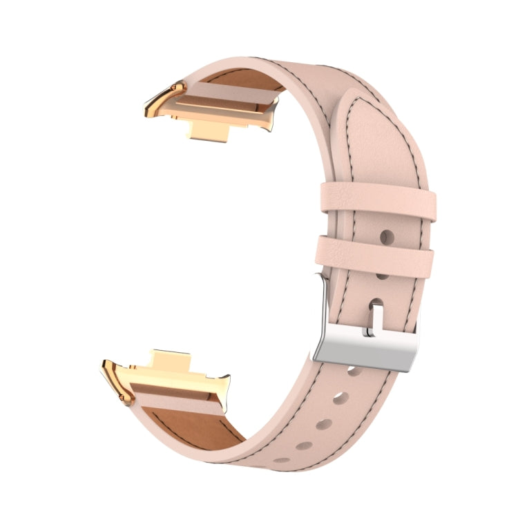 For Xiaomi Smart Band 9 Pro / 8 Pro 18mm Microfiber Sewing Leather Watch Band(Pink) - free shipping - PMc TechLife - Order now!
