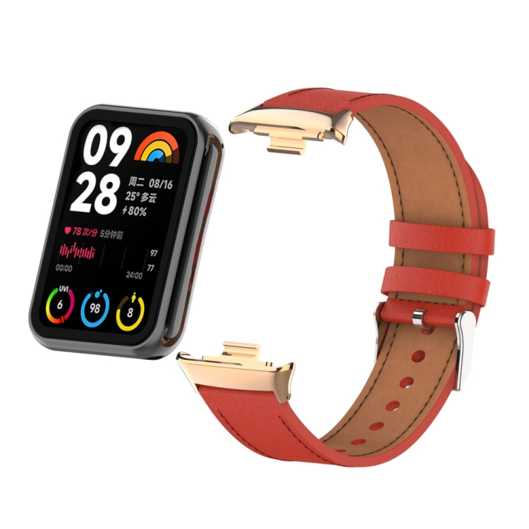 For Xiaomi Smart Band 9 Pro / 8 Pro 18mm Microfiber Sewing Leather Watch Band(Red) - free shipping - PMc TechLife - Order now!