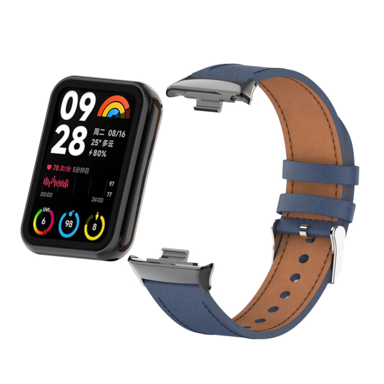For Xiaomi Smart Band 9 Pro / 8 Pro 18mm Microfiber Sewing Leather Watch Band(Blue) - free shipping - PMc TechLife - Order now!