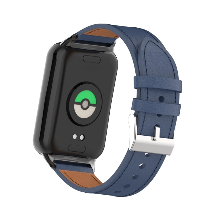 For Xiaomi Smart Band 9 Pro / 8 Pro 18mm Microfiber Sewing Leather Watch Band(Blue) - free shipping - PMc TechLife - Order now!