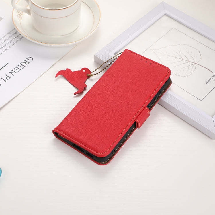 For Sony Xperia 10 VI Side-Magnetic TJ Genuine Leather RFID Phone Case(Red) - Sony Cases by PMC TechLife | Online Shopping South Africa | PMC TechLife | Buy Now Pay Later Mobicred