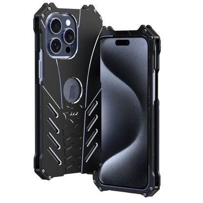 For iPhone 15 Pro Max R-JUST Batman Metal Mobile Phone Protective Case(Black) - iPhone 15 Pro Max Cases by R-JUST | Online Shopping South Africa | PMC Jewellery