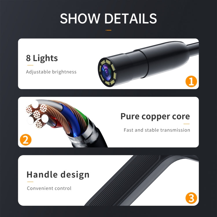 P200 8mm Front Lenses Integrated Industrial Pipeline Endoscope with 4.3 inch Screen, Spec:2m Tube -  by PMC TechLife | Online Shopping South Africa | PMC TechLife | Buy Now Pay Later Mobicred